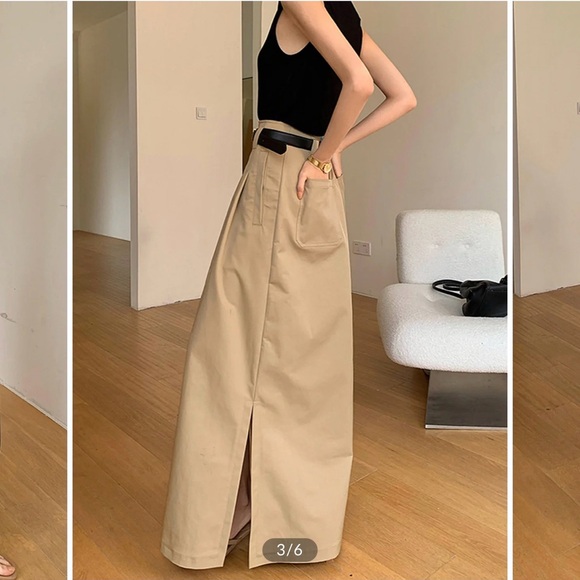 Commense Tan Maxi Skirt - Picture 3 of 8